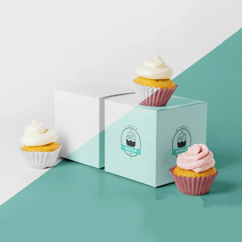 Wholesale Custom Luxury Pastry Bread Cake Box Bakery Donut Mockup Packaging Box With Plastic Window