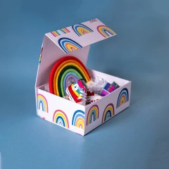Custom Design Cardboard Rigid Magnet Box Luxury Exquisite Folding Gift Box With Ribbon