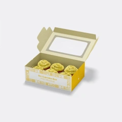 Cup Cake Box Custom Logo Size Paper Folding Cake Packaging Cupcake Boxes Cake Box With Window