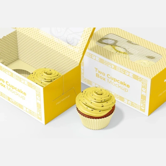 Cup Cake Box Custom Logo Size Paper Folding Cake Packaging Cupcake Boxes Cake Box With Window