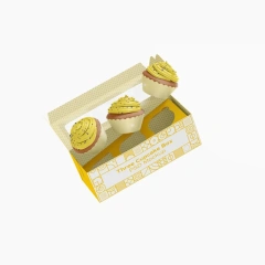 Cup Cake Box Custom Logo Size Paper Folding Cake Packaging Cupcake Boxes Cake Box With Window