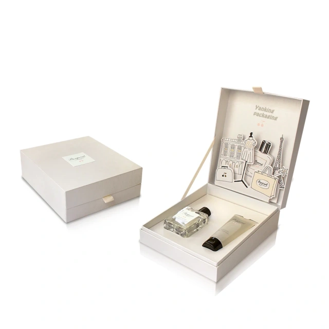 Luxury Custom Fashion Make Up Gift Magnet Box Cosmetic Perfume Packaging Boxes With Creative Design