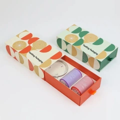 Custom Printed Logo Candle Packaging Box Sustainability Foldable Drawer Paper Gift Box