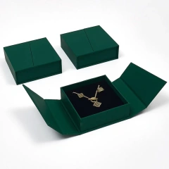 Custom Double-Door Magnetic Paper Gift Jewelry Box Paper Jewellery Box Eco- friendly Cardboard Jewlery Box Packaging