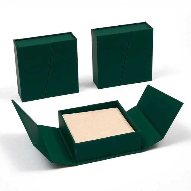 Custom Double-Door Magnetic Paper Gift Jewelry Box Paper Jewellery Box Eco- friendly Cardboard Jewlery Box Packaging