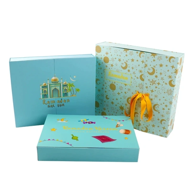 Custom Printing 30 Days Festive Season Gift Empty Luxury Calendar Advent Muslim Ramadan Packaging Paper Magnet Gift Box