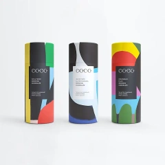 Custom Logo Biodegradable Kraft Round cylinder Paper Tube Compostable Underwear Tube Packaging