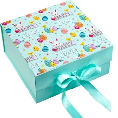Wholesale Customized Easter Set Holiday Packaging Box Custom Folding Box Packaging Gift Boxes With Ribbon