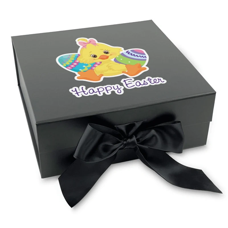 Customized Easter Holiday Packaging Box Folding Magnet Box Packaging Gift Boxes With Ribbon
