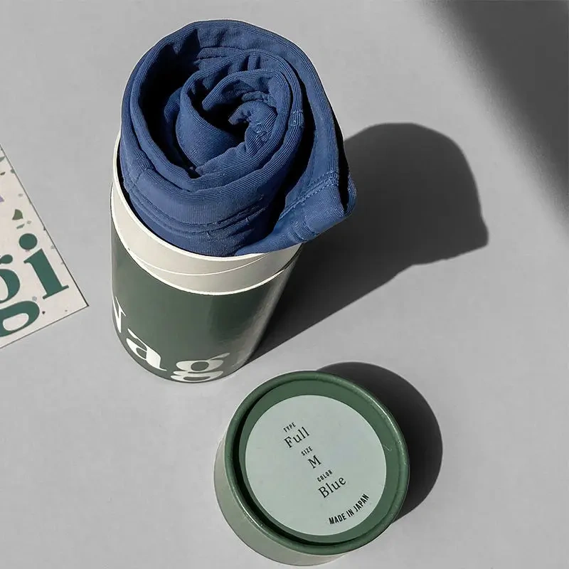 Custom Logo Biodegradable Kraft Round cylinder Paper Tube Compostable Underwear Tube Packaging