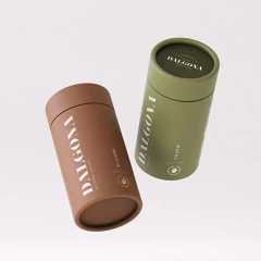 Custom Logo Biodegradable Kraft Round cylinder Paper Tube Compostable Underwear Tube Packaging