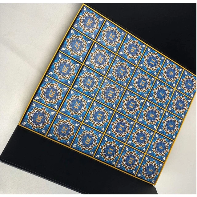 Custom Hot Stamping Ramadan 30 Days Advent Calendar Gift Box Packaging Paper Magnet Gift Box