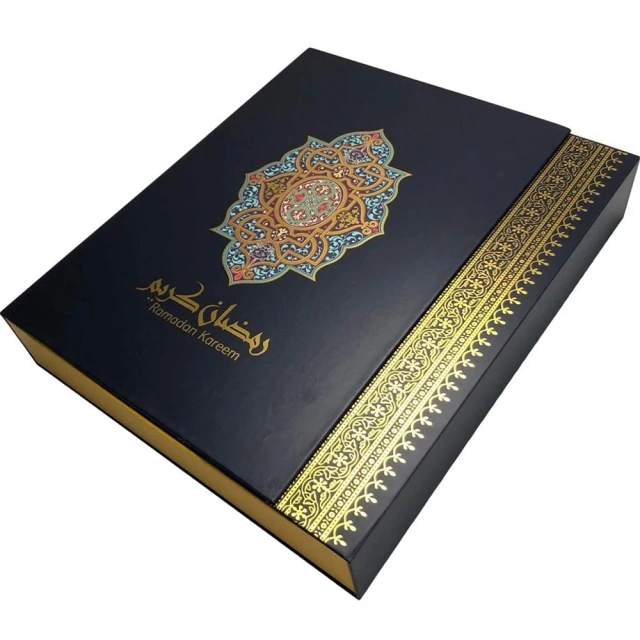 Custom Hot Stamping Ramadan 30 Days Advent Calendar Gift Box Packaging Paper Magnet Gift Box