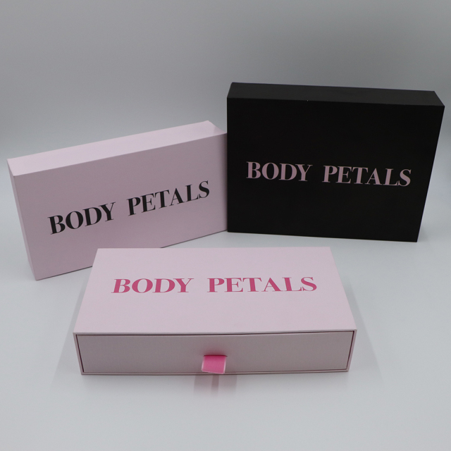 Wholesale Custom Logo Fancy Gift Box Rigid Pull-Out Drawer with Ribbon Grey Board Paper for Watches Glasses Jewelry