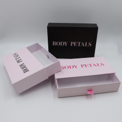 Wholesale Custom Logo Fancy Gift Box Rigid Pull-Out Drawer with Ribbon Grey Board Paper for Watches Glasses Jewelry