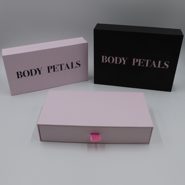 Wholesale Custom Logo Fancy Gift Box Rigid Pull-Out Drawer with Ribbon Grey Board Paper for Watches Glasses Jewelry