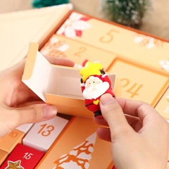 Custom Paper Boxes Packaging Printing Luxury Mystery Gift Box Christmas Advent Calendar Box for Kids