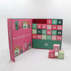 Customized Printing Magnet Luxury Mystery Christmas 25 Days Advent Calendar Gift Box Packaging Paper Gift Box