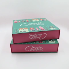 Customized Printing Magnet Luxury Mystery Christmas 25 Days Advent Calendar Gift Box Packaging Paper Gift Box