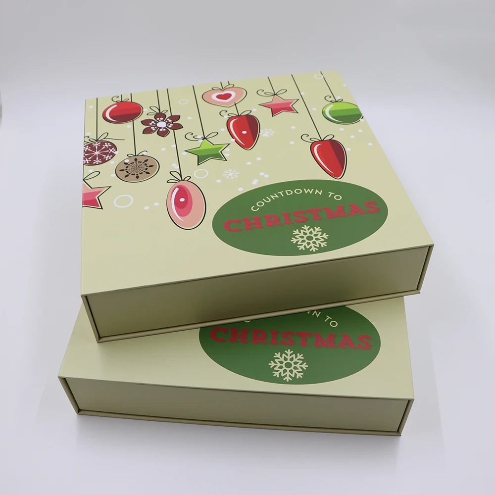Customized Magazine Christmas Advent Calendar Box Paper Packaging Printing Luxury Mystery Gift Box with 25 Small  Box