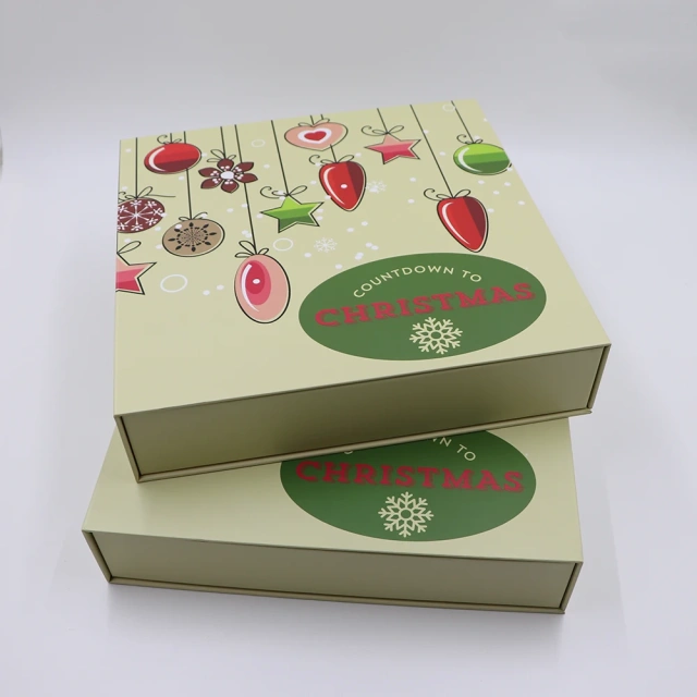 Customized Magazine Christmas Advent Calendar Box Paper Packaging Printing Luxury Mystery Gift Box with 25 Small  Box