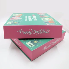 Customized Printing Magnet Luxury Mystery Christmas 25 Days Advent Calendar Gift Box Packaging Paper Gift Box