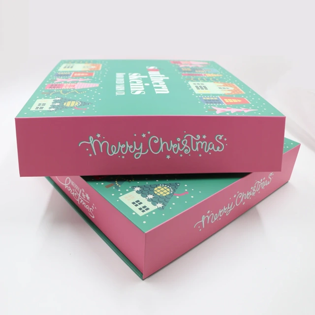 Customized Printing Magnet Luxury Mystery Christmas 25 Days Advent Calendar Gift Box Packaging Paper Gift Box