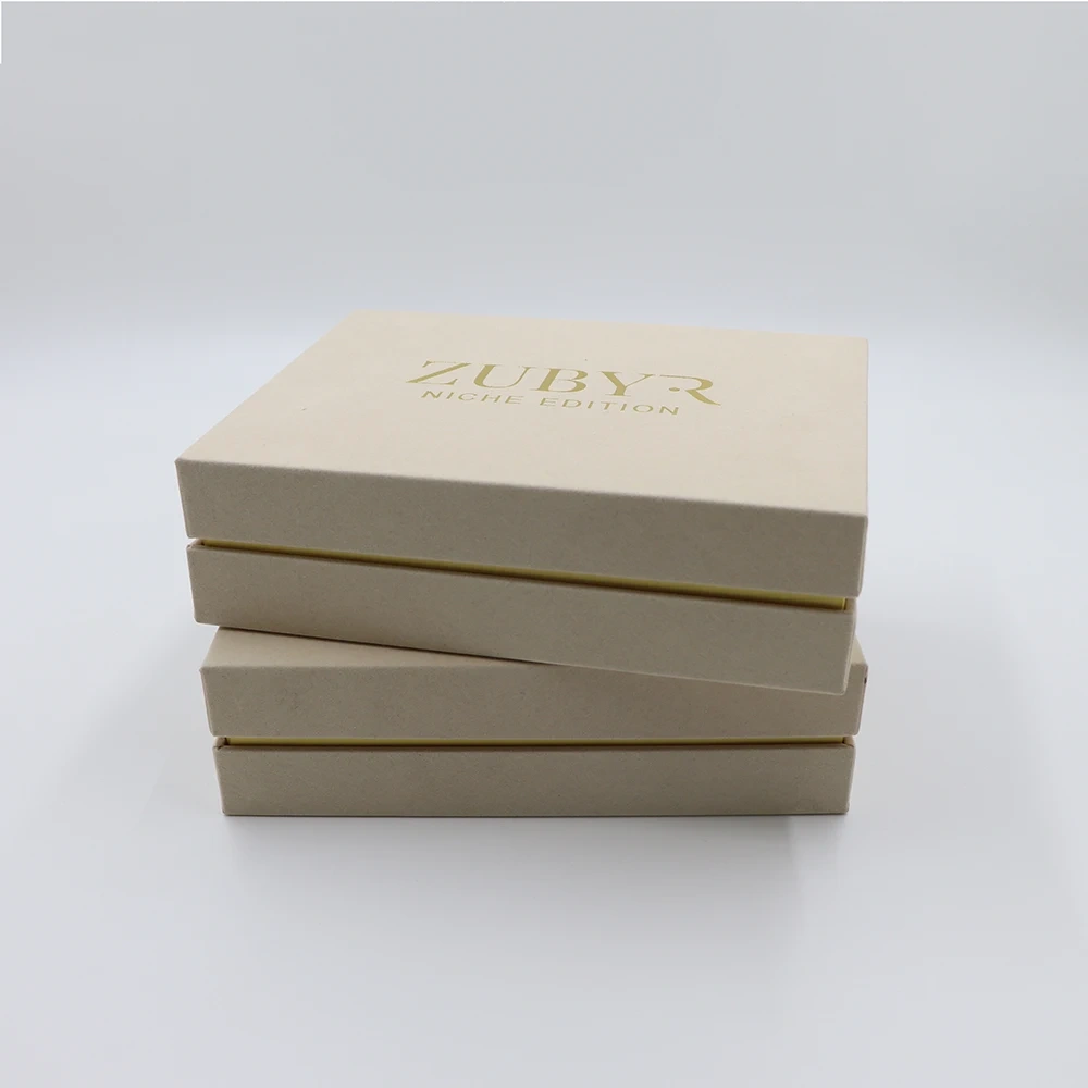 Custom Luxury High Quality Flannel Lid Base Perfume Box Matt Lamination Cosmetic Gift Packaging Paper Box Flannel Sponge Lining