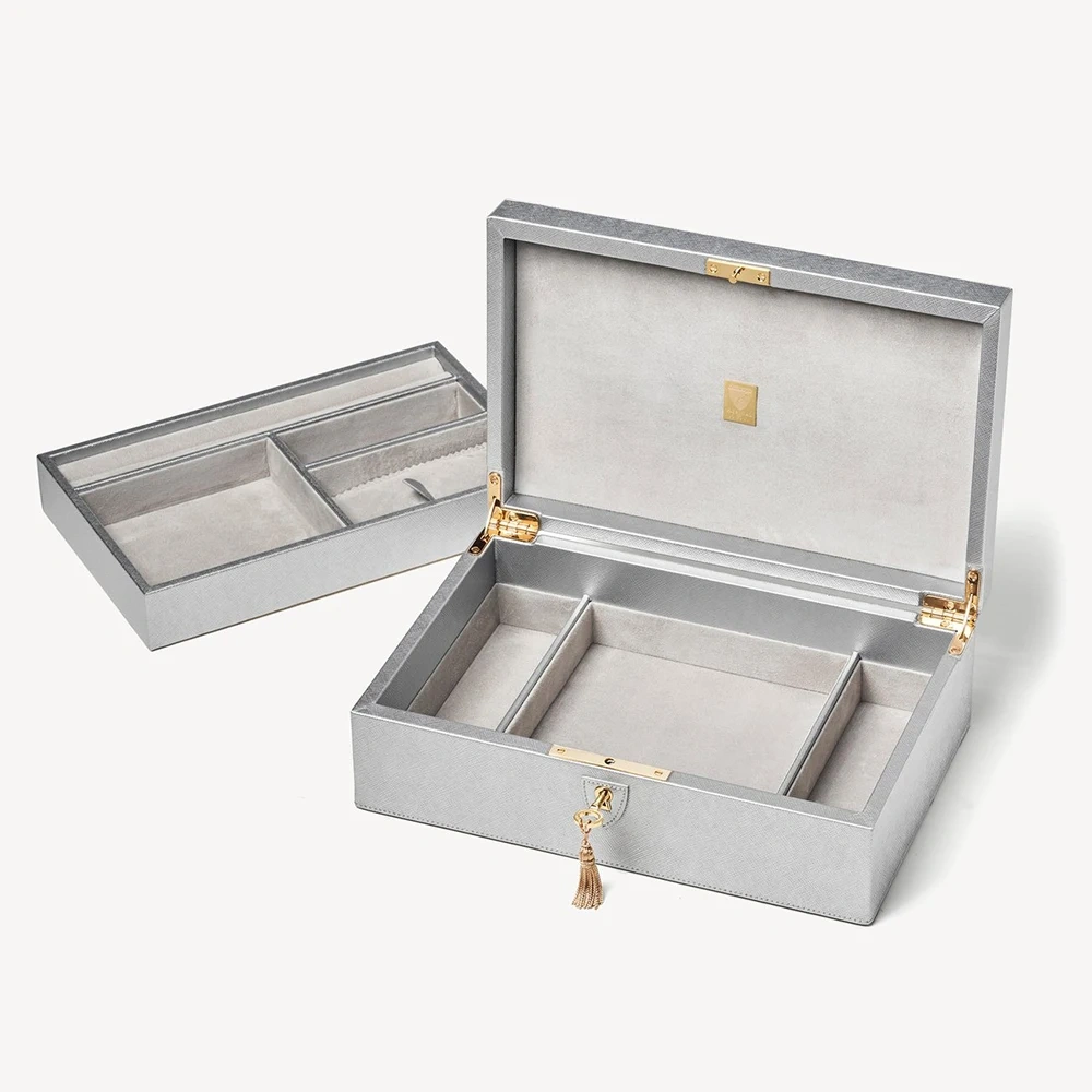 Wholesale Luxury Jewelry Box Custom Packaging for Bracelet Necklace Earrings Ring Watch MDF Material