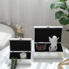 Eco-Friendly Custom Rectangle MDF Luxury Wood Jewelry Packaging Box Custom Cosmetic Gift Boxes for Watches Earrings Bracelets