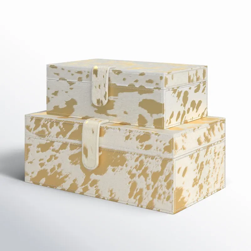 Custom High-End Luxury PU Faux Leather Gift Box Set Rectangle MDF Storage for Perfume Cosmetics Skin Care