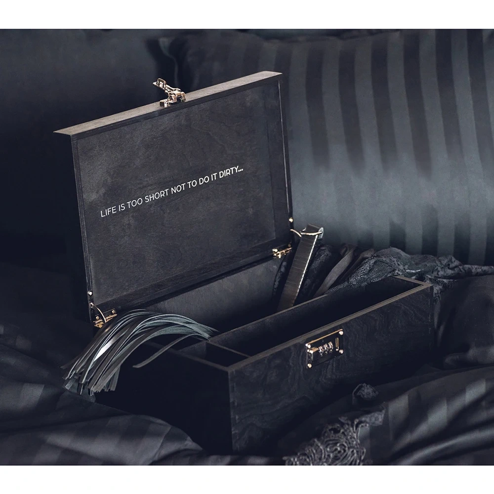 Customized Luxurious MDF Rectangle Storage Box with Code Lock Adult Products Packaging Sexy Valentine's Day Gift Idea