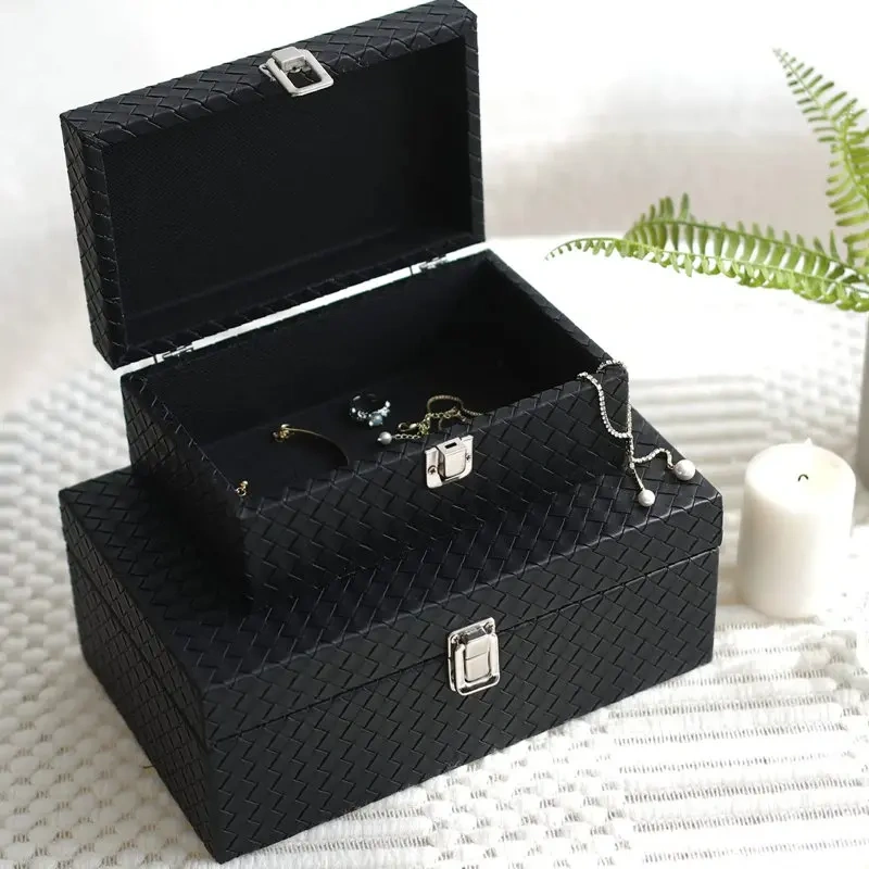 Eco-Friendly Custom Rectangle MDF Luxury Wood Jewelry Packaging Box Custom Cosmetic Gift Boxes for Watches Earrings Bracelets