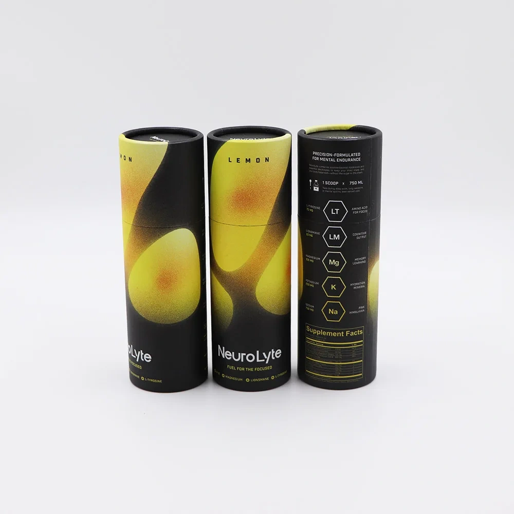 Custom Biodegradable Different Sized Round Food Grade Paper Box Large Containers Kraft Cardboard Packaging Paper Tube