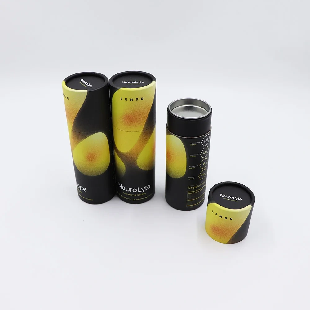 Custom Biodegradable Different Sized Round Food Grade Paper Box Large Containers Kraft Cardboard Packaging Paper Tube