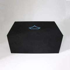 Customized High Quality Luxury Double Layer Flannel Box Drawer Magnet Cosmetic Gift Box with Hot Stamping Logo