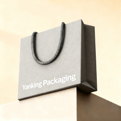 High End Recyclable Art Paper Bags Luxury Handmade Colorful Logo Printing Gold Stamp Magnetic Closure Ribbon Handles Offset
