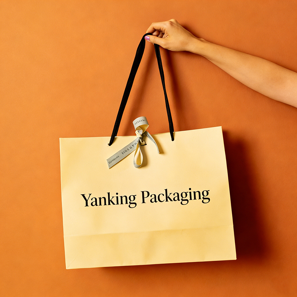 Custom Color Luxury Cosmetics Clothes Packaging Art Paper Bags Ribbon Handle Offset Printing Personalized