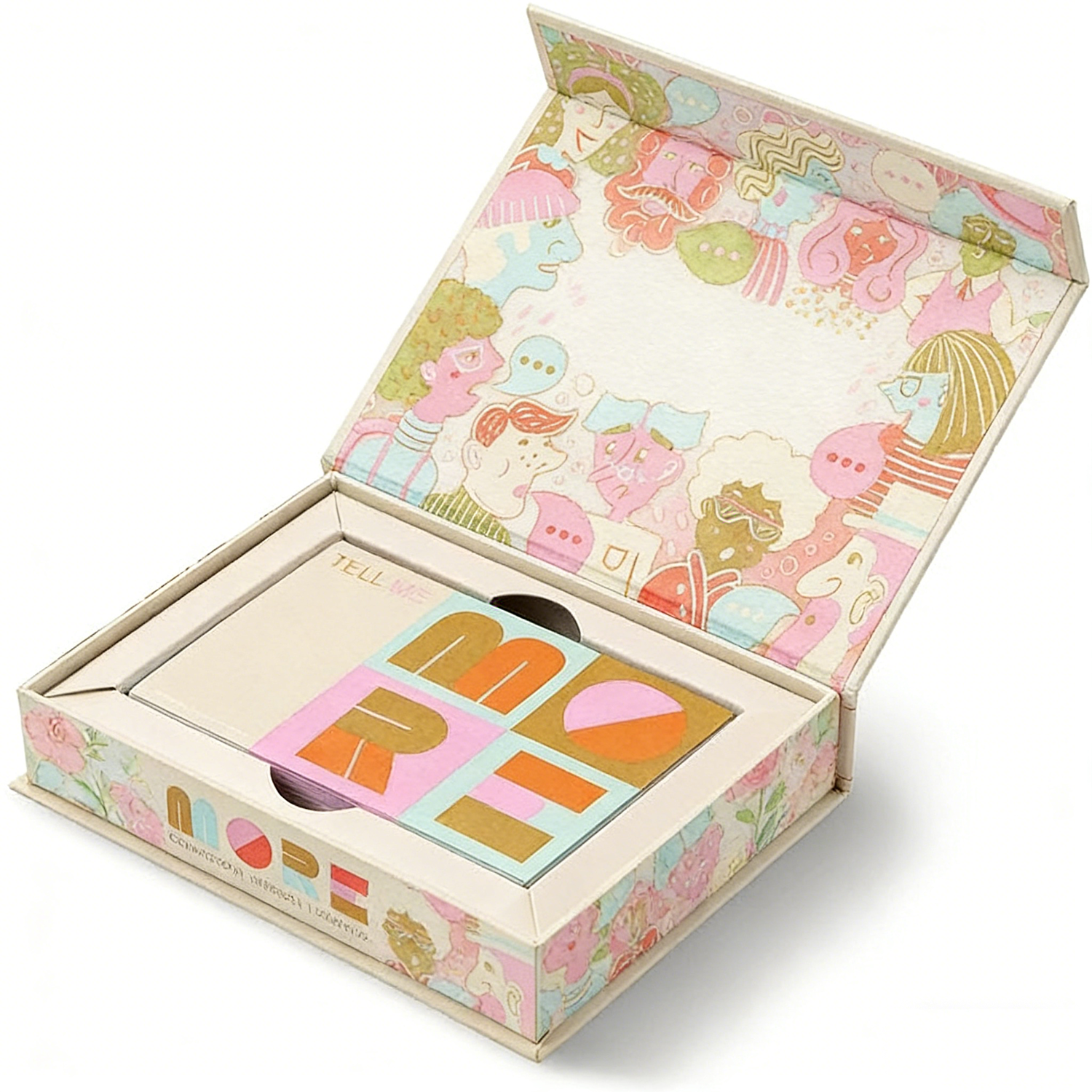 Factory Custom Luxury Board Games Card Game Box Environmental Friendly Magnet Gift Box with Paper Lining