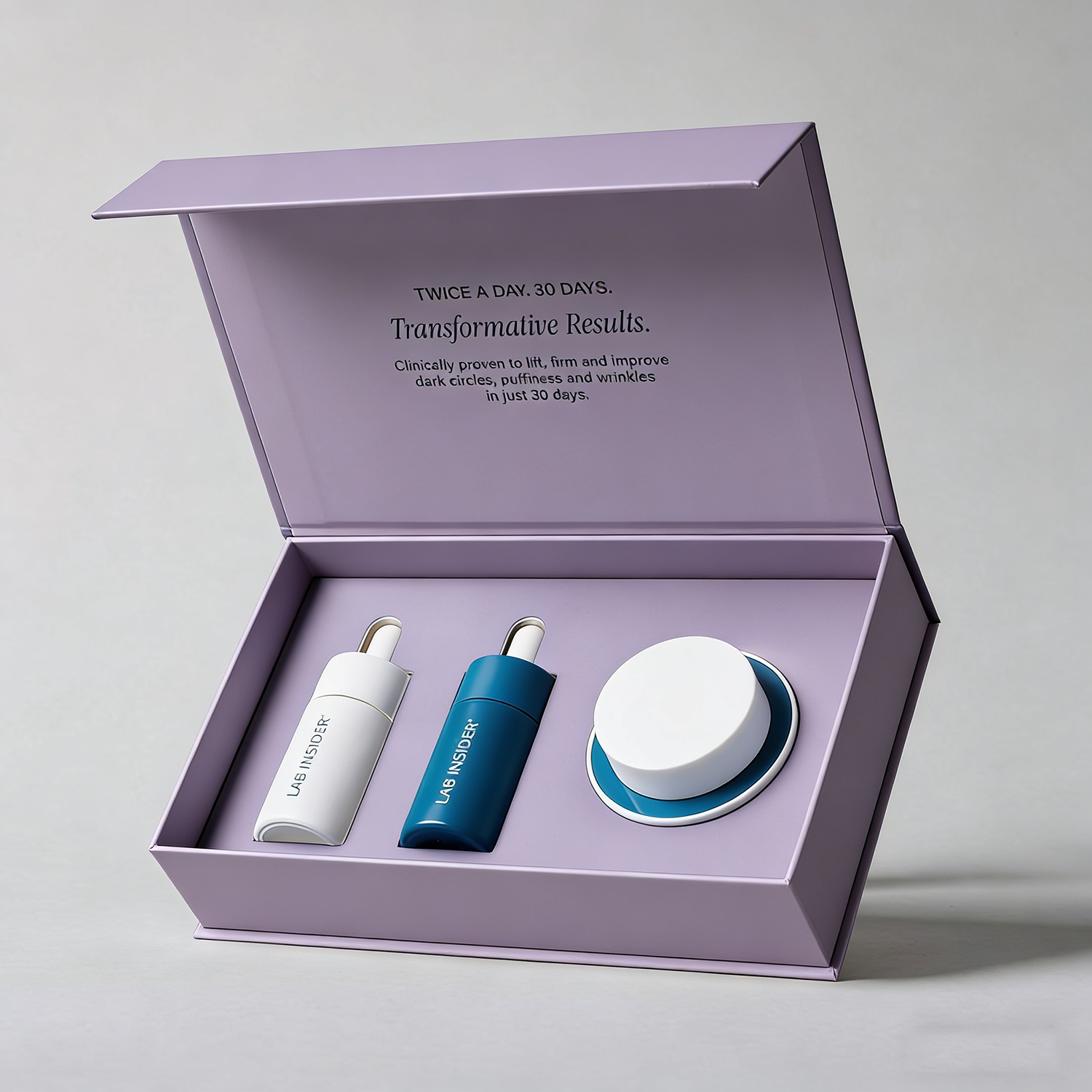 Factory Custom Luxury Cosmetic Perfume Packaging Boxes Sponge Lining Essential Oils Hair Skin Care Make-up Gift Magnet
