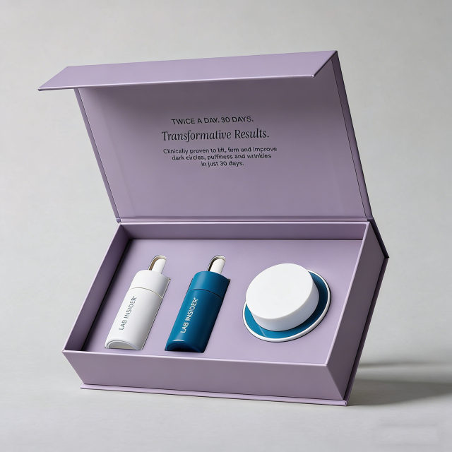 Factory Custom Luxury Cosmetic Perfume Packaging Boxes Sponge Lining Essential Oils Hair Skin Care Make-up Gift Magnet