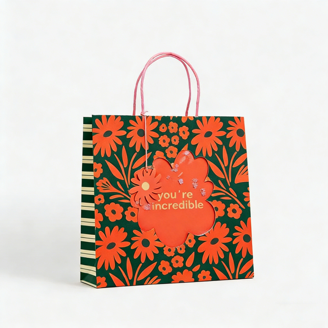 Custom Cosmetics Clothes Packaging Art Paper Bags with Ribbon Handle Offset Printing Recyclable Luxury Custom Shopping Bags