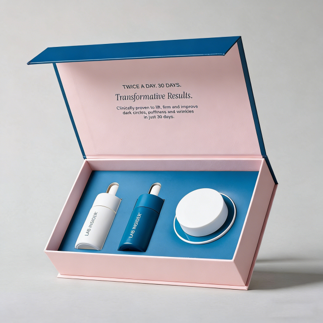 Factory Custom Luxury Cosmetic Perfume Packaging Boxes Sponge Lining Essential Oils Hair Skin Care Make-up Gift Magnet