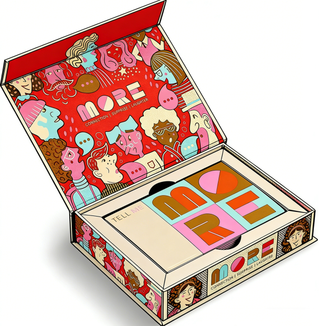Factory Custom Luxury Board Games Card Game Box Environmental Friendly Magnet Gift Box with Paper Lining