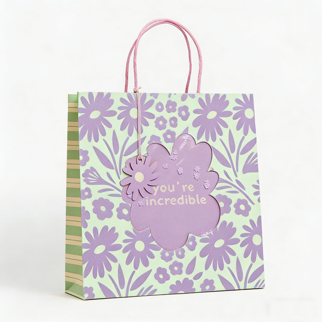 Custom Cosmetics Clothes Packaging Art Paper Bags with Ribbon Handle Offset Printing Recyclable Luxury Custom Shopping Bags