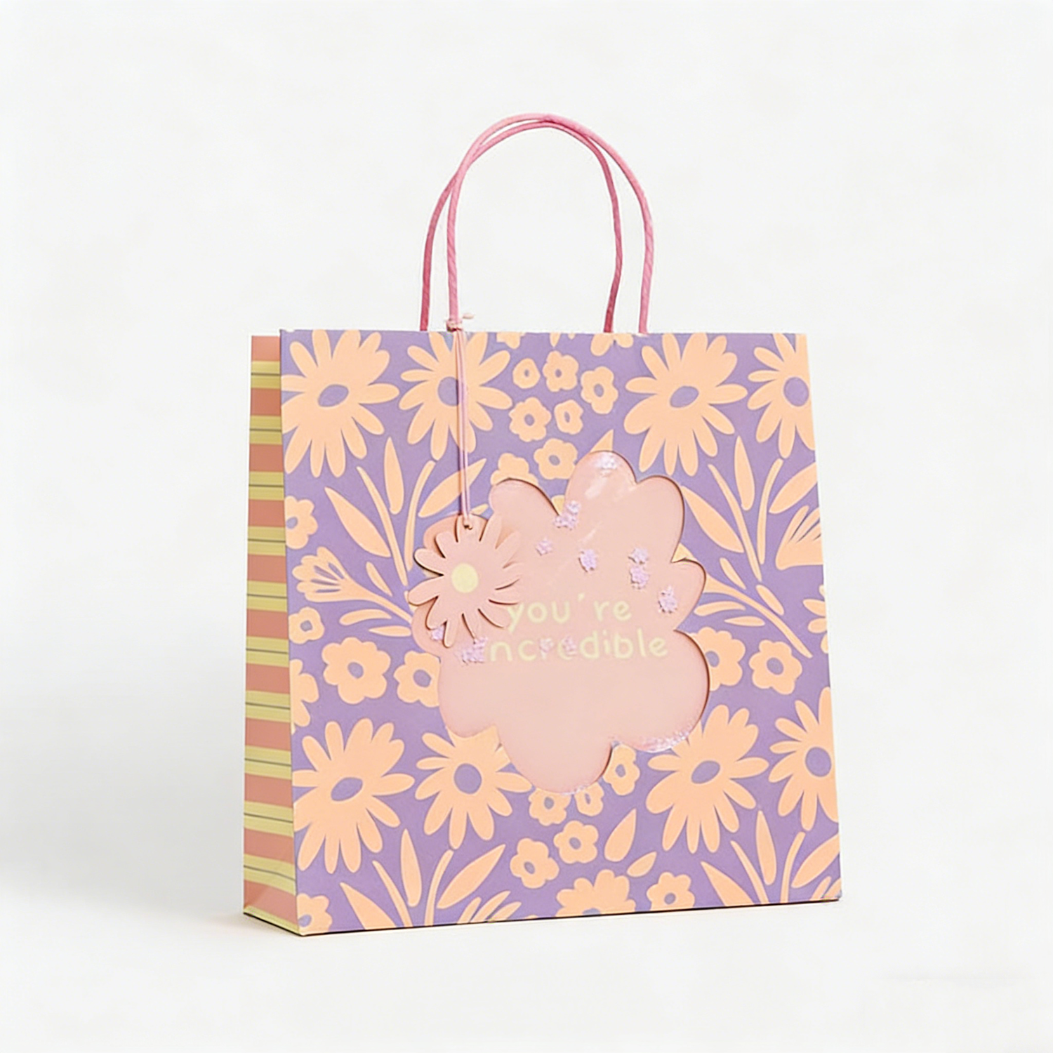 Custom Cosmetics Clothes Packaging Art Paper Bags with Ribbon Handle Offset Printing Recyclable Luxury Custom Shopping Bags