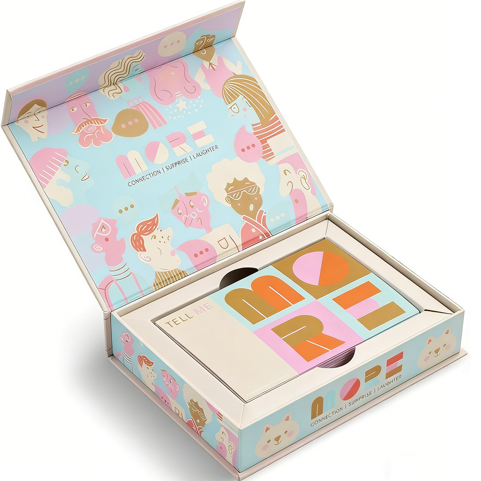 Factory Custom Luxury Board Games Card Game Box Environmental Friendly Magnet Gift Box with Paper Lining
