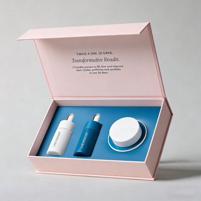 Factory Custom Luxury Cosmetic Perfume Packaging Boxes Sponge Lining Essential Oils Hair Skin Care Make-up Gift Magnet