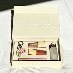 Factory Custom Luxury Cosmetic Perfume Skin Care Serum Flannel Packaging Boxes Embossing Recycled Materials Rigid Sponge Lining