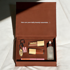 Factory Custom Luxury Cosmetic Perfume Skin Care Serum Flannel Packaging Boxes Embossing Recycled Materials Rigid Sponge Lining